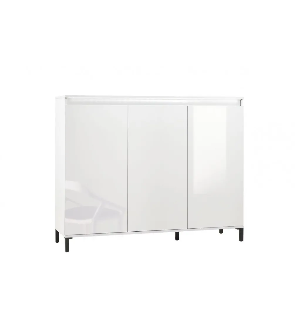 Komoda wysoka GENUA 138 cm biała
