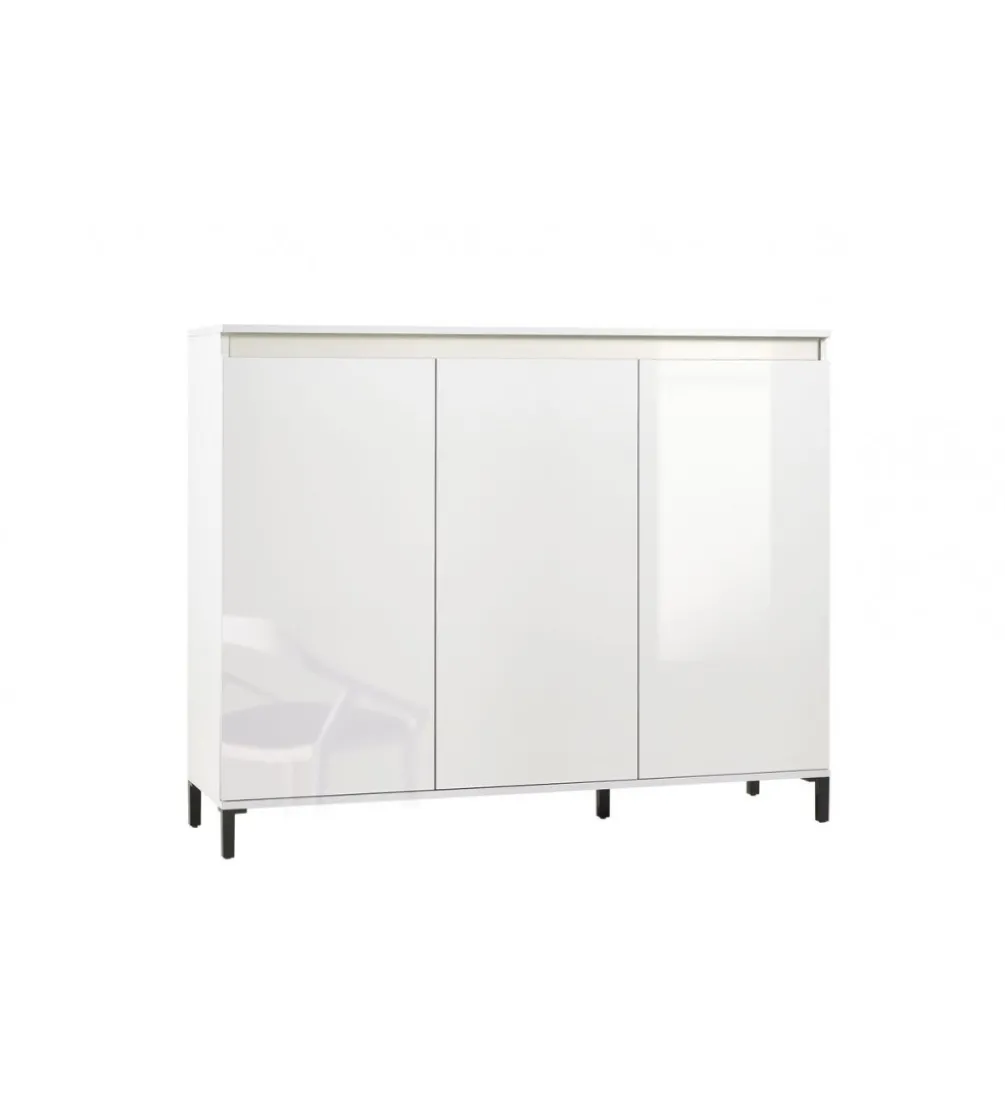 Komoda wysoka GENUA 138 cm biała