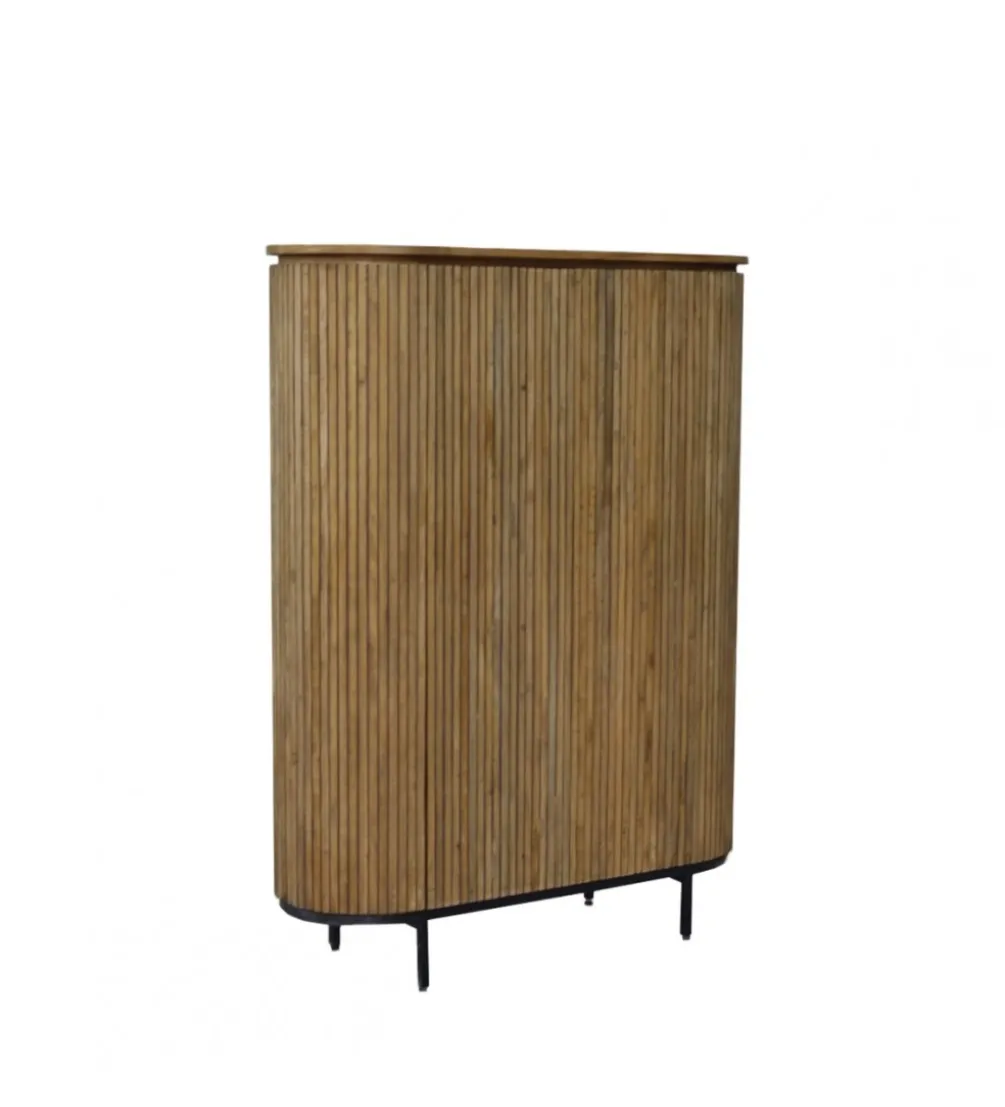 Komoda wysoka LUSAN 115 cm drewno teak