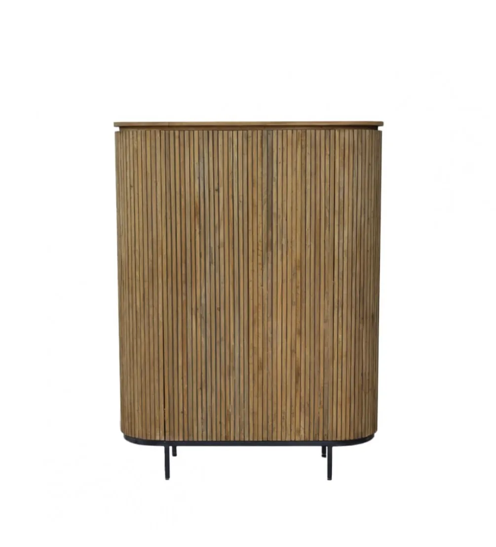 Komoda wysoka LUSAN 115 cm drewno teak