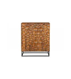 Komoda wysoka MASKAT 100 cm drewno mango brąz