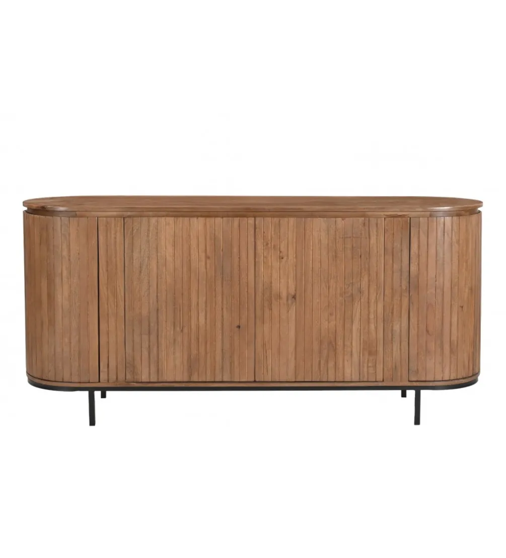 Komoda wysoka NOORK 115 cm w kolorze orzechowym