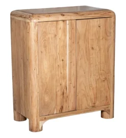 Komoda wysoka OHALDA 100 cm drewno akacja