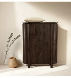Komoda wysoka SALANO 150 cm drewno mango brązowa