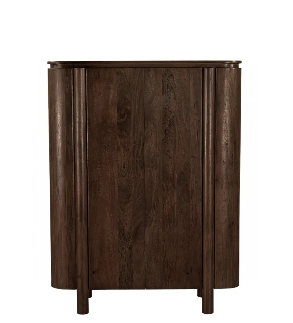 Komoda wysoka SALANO 150 cm drewno mango brązowa