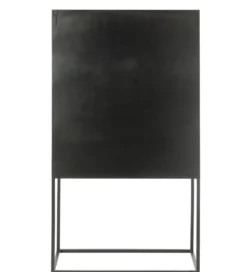 Komoda wysoka Shanil 90 cm drewno czarna