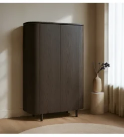 Komoda wysoka TOBAGO 180 cm czarna