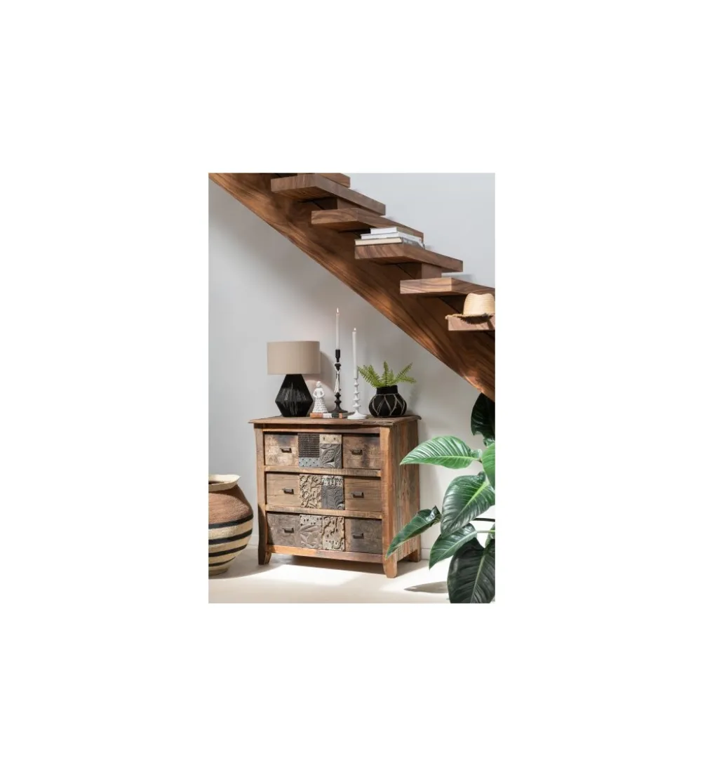 Komoda ZUWENA 100 cm brązowa