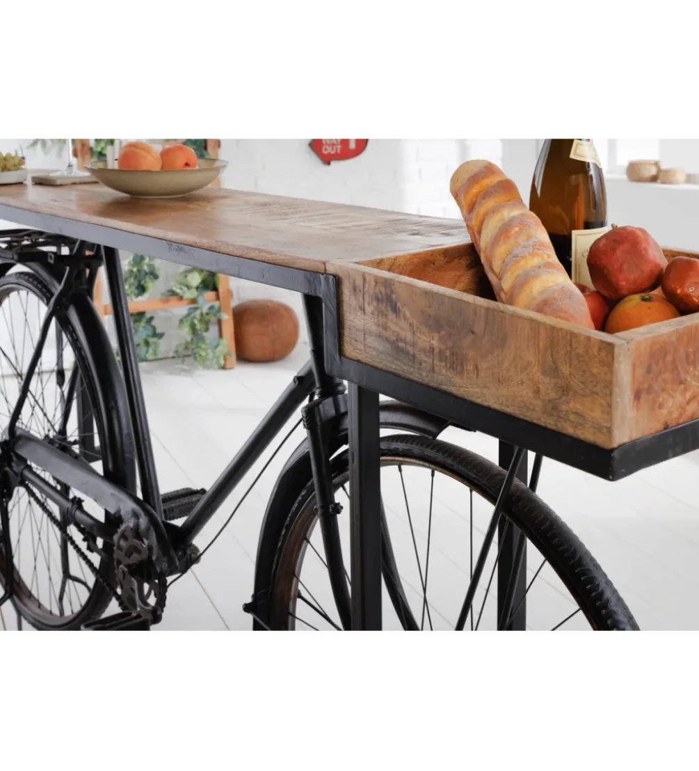 Konsola BICYCLE 195 cm drewno mango