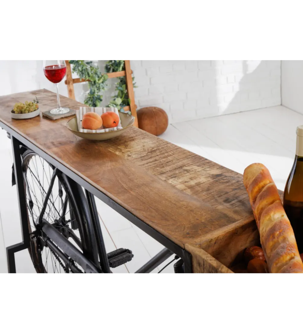 Konsola BICYCLE 195 cm drewno mango