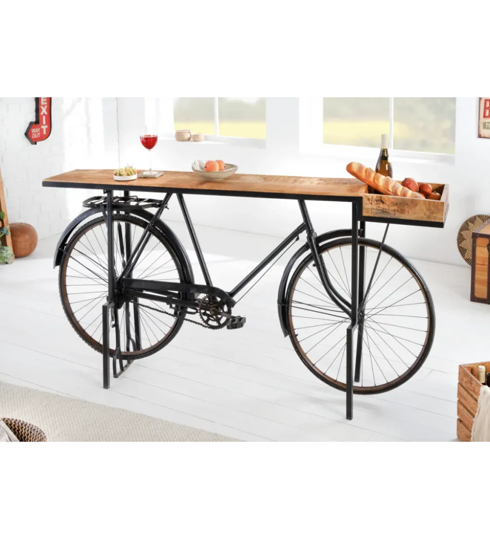Konsola BICYCLE 195 cm drewno mango