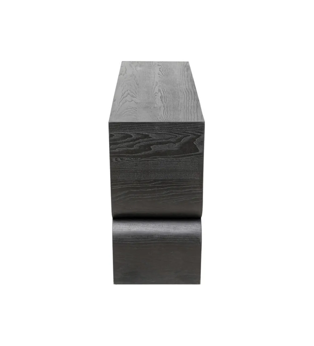 Konsola Curve 120 cm w optyce jesionu czarna