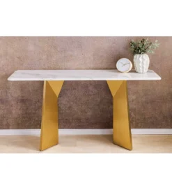 Konsola EXTRAVAGANCIA 140 cm blat z białego marmuru