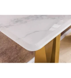 Konsola EXTRAVAGANCIA 140 cm blat z białego marmuru