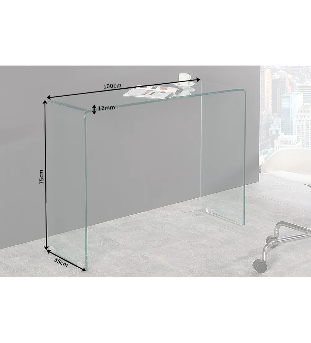 Konsola Fantome 100 cm szklana