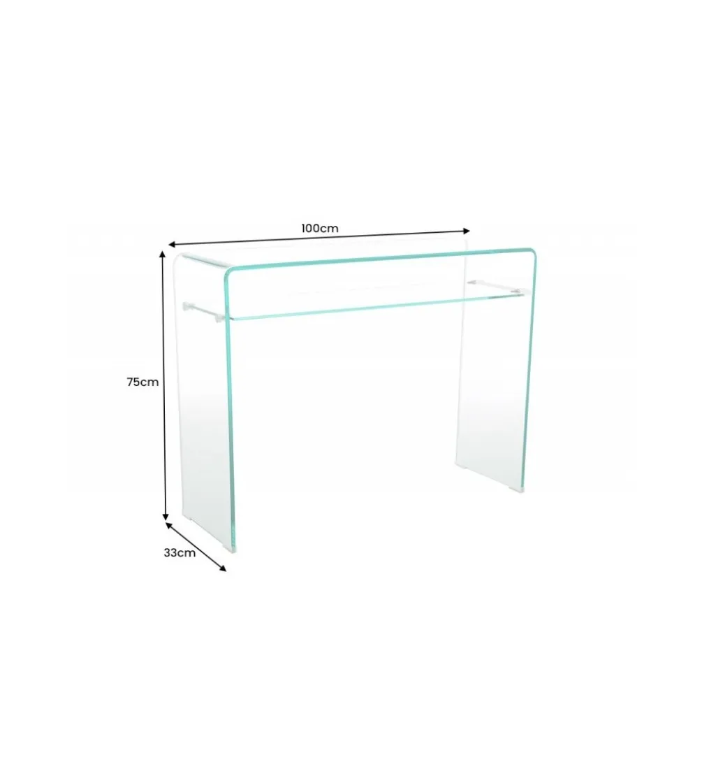 Konsola GEISTER Fantome 100 cm szklana