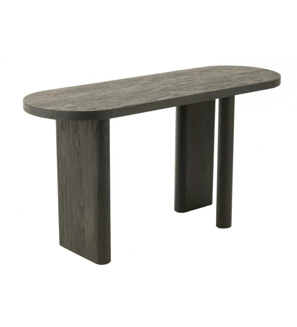 Konsola LEMONE 150 cm drewno teak czarna