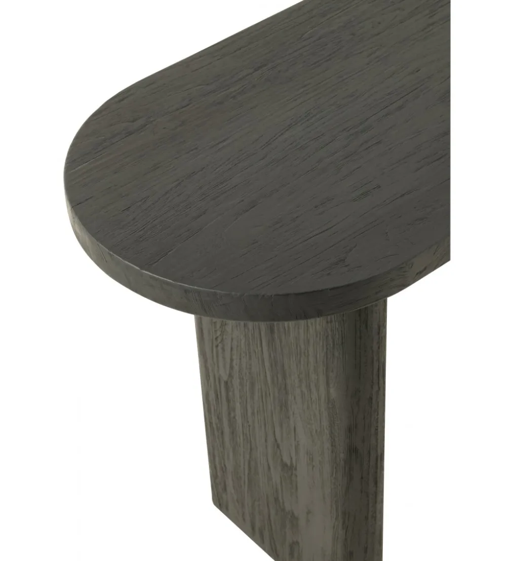 Konsola LEMONE 150 cm drewno teak czarna