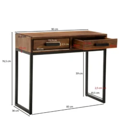 Konsola LORENTE 90 cm drewno sheesham