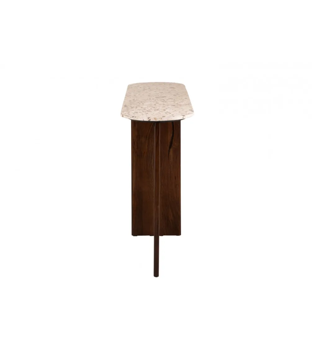 Konsola MATHILDE 140 cm naturalna w optyce marmuru