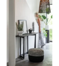 Konsola MATY 140 cm drewno czarna
