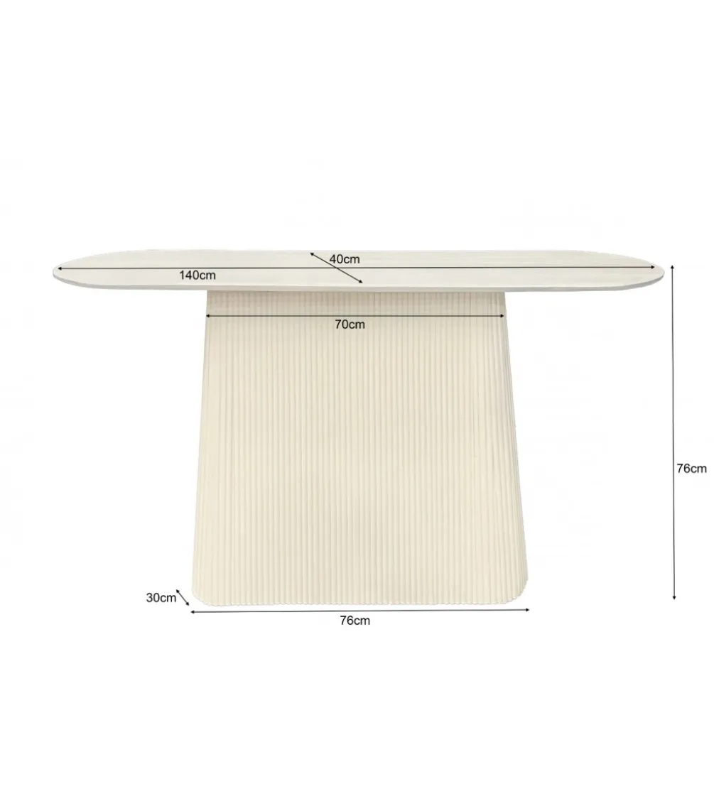 Konsola PATO 140 cm drewno mango biała