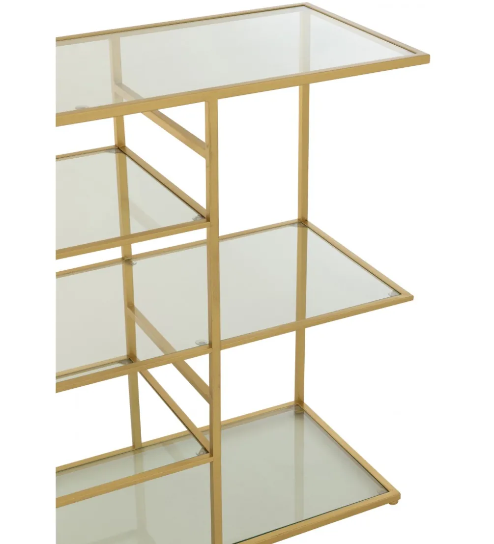 Konsola RACKYN 120 cm szklana złota