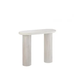 Konsola ROUNDEGO 91 cm marmur biały