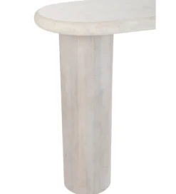 Konsola ROUNDEGO 91 cm marmur biały