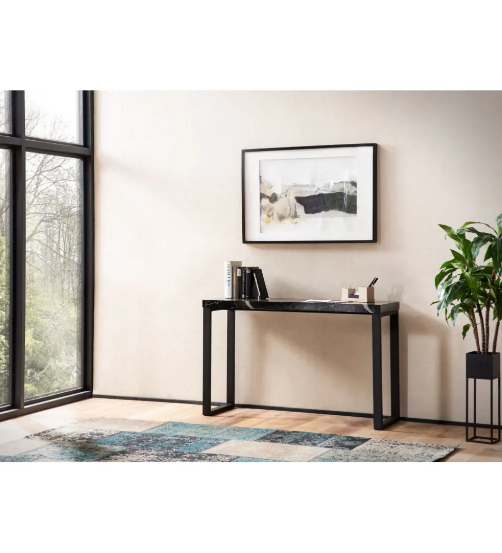 Konsola TOMLA 120 cm w optyce czarnego marmuru