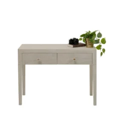 Konsola TRAVERTINO DRAWERS 100 x 77 cm naturalny beżowy