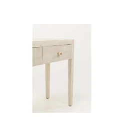 Konsola TRAVERTINO DRAWERS 100 x 77 cm naturalny beżowy