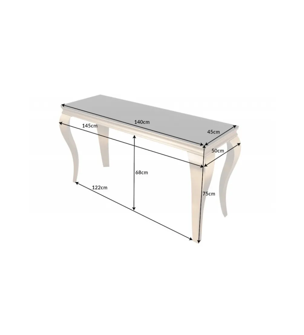 Konsola TRENTINO Modern Barock 140 cm czarna