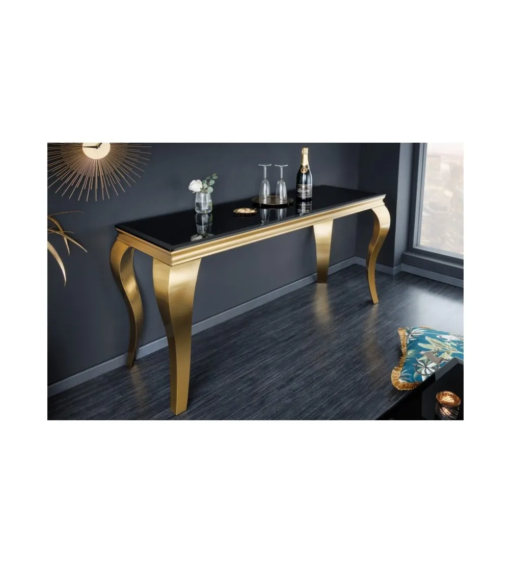 Konsola TRENTINO Modern Barock 140 cm czarna