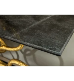 Konsola WILDLIFE SNAKE 115 cm czarny marmur złota