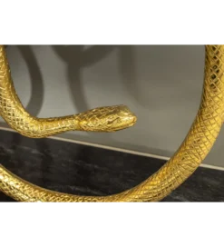 Konsola WILDLIFE SNAKE 115 cm czarny marmur złota