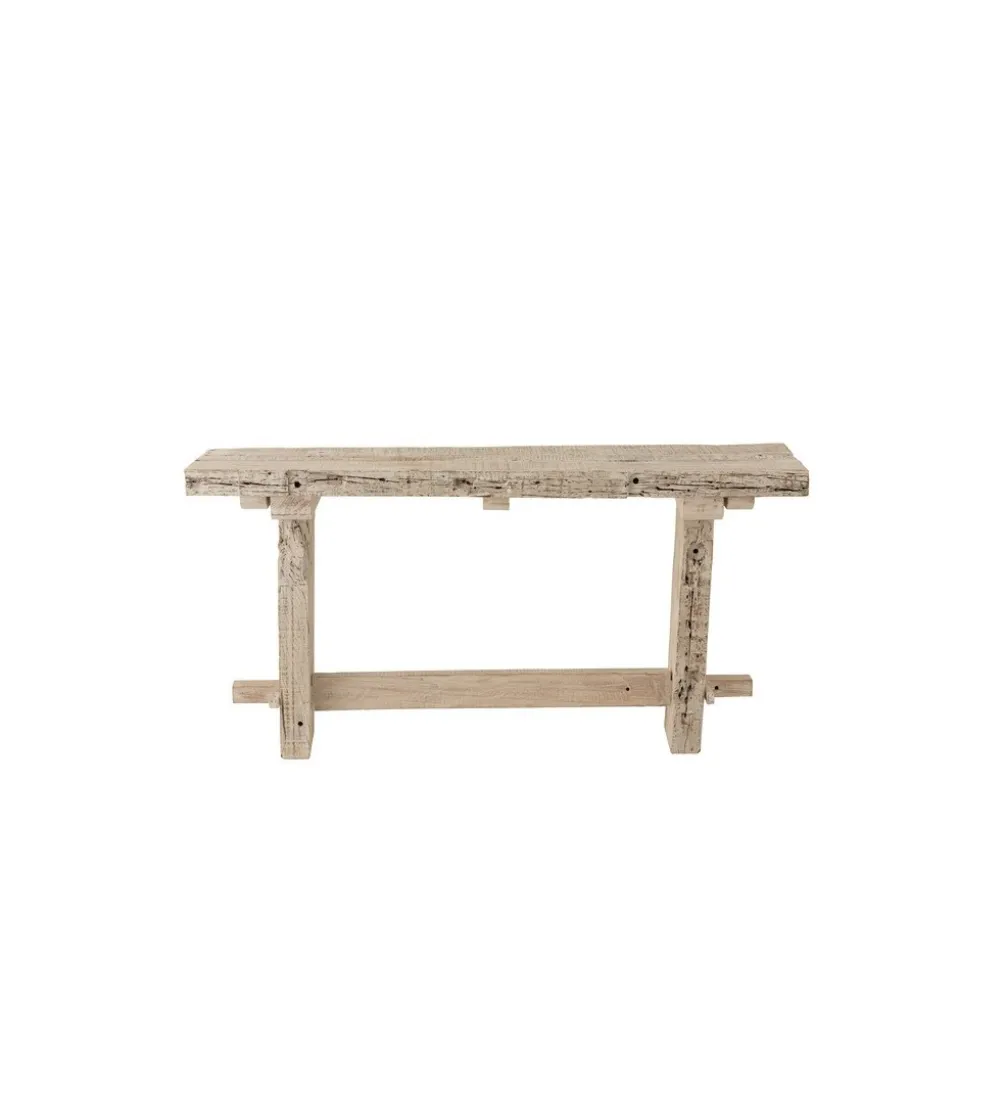 Konsola z drewna z recyklingu PONTE 150 cm bielony