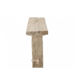 Konsola z drewna z recyklingu PONTE 150 cm bielony