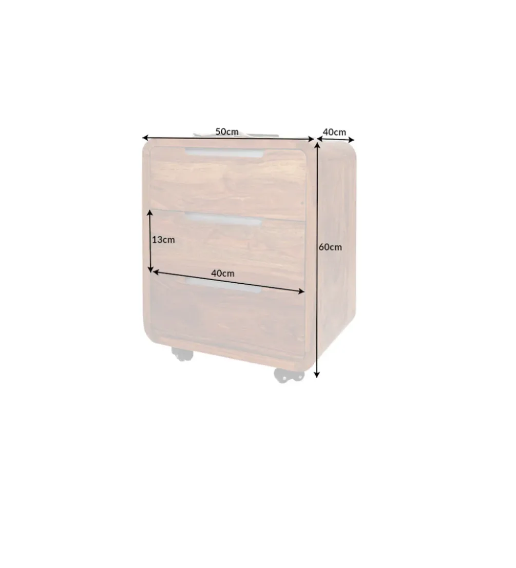Kontener GOA do biurka INDIA 60 cm drewno Sheesham