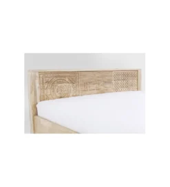 Łóżko PURO 180 x 200 cm drewno mango naturalne
