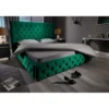 Łóżko tapicerowane PARIS CHESTERFIELD 180 cm x 200 cm ciemnyzielony velvet