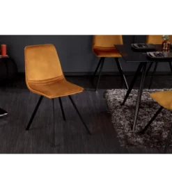 Krzesło Amsterdam Retro ciemna musztarda