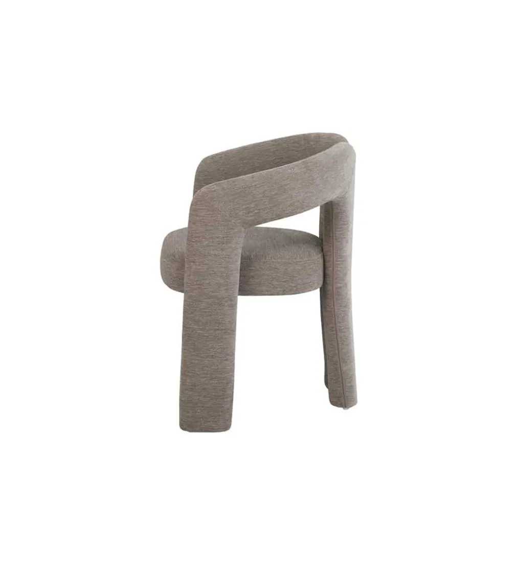 Krzesło ARCH 77 cm szare tkanina teddy