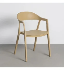Krzesło BARETO 80 cm khaki z podłokietnikami nogi v