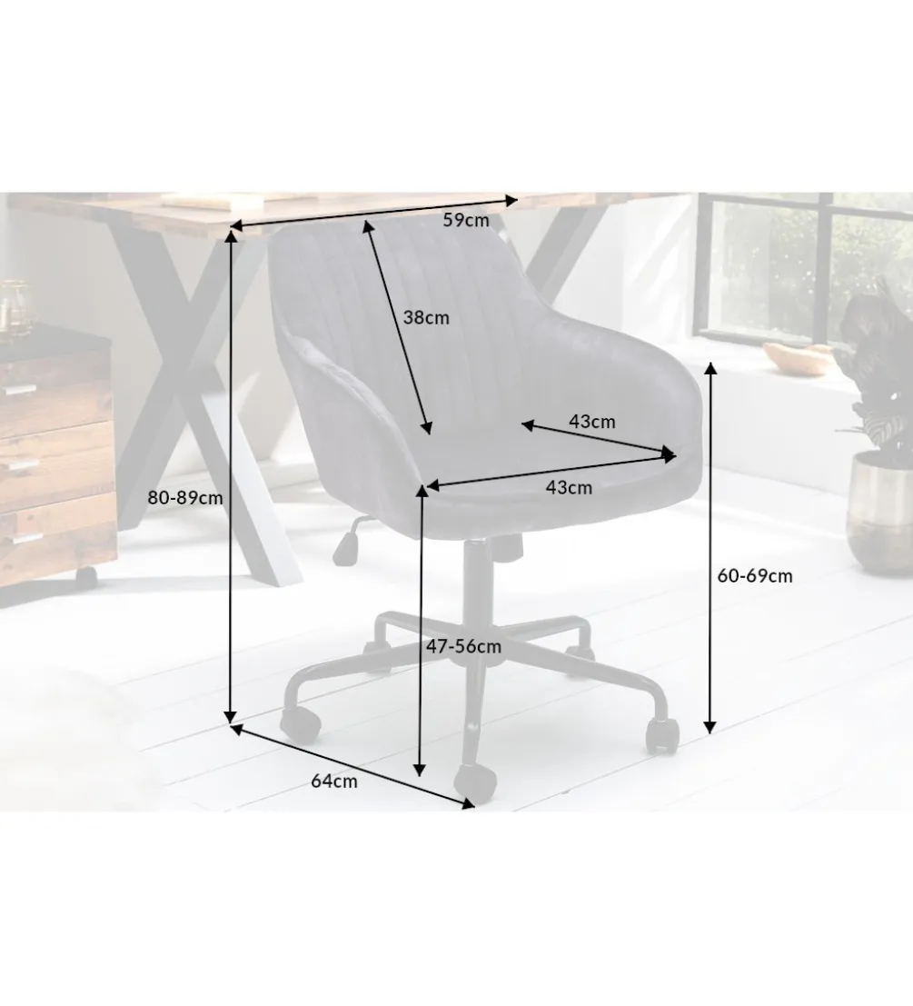 Krzesło biurowe Dutch Comfort ciemnoszare