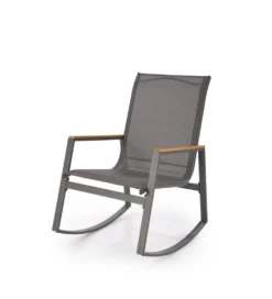 Krzesło bujane ZLATAN 97 cm popielate