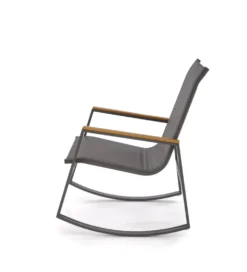 Krzesło bujane ZLATAN 97 cm popielate
