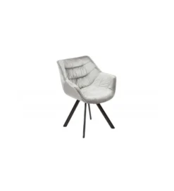 Krzesło designerskie The Dutch Comfort aksamitny szary