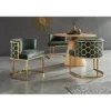 Krzesło ELEGANCE welwet zielony złote nogi