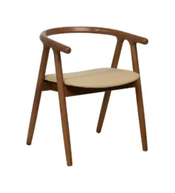 Krzesło EMYLY 76 cm kremowo brązowy